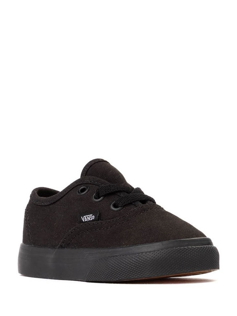 Vans Kids Black Low-Top Canvas Sneakers
